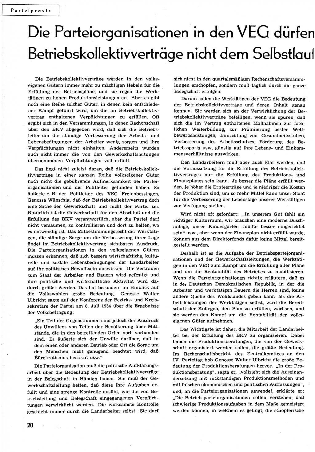 Neuer Weg (NW), Organ des Zentralkomitees (ZK) der SED (Sozialistische Einheitspartei Deutschlands) für alle Parteiarbeiter, 9. Jahrgang [Deutsche Demokratische Republik (DDR)] 1954, Heft 16/20 (NW ZK SED DDR 1954, H. 16/20)