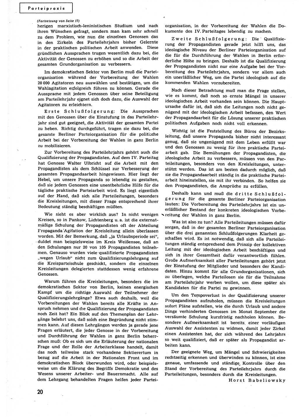Neuer Weg (NW), Organ des Zentralkomitees (ZK) der SED (Sozialistische Einheitspartei Deutschlands) für alle Parteiarbeiter, 9. Jahrgang [Deutsche Demokratische Republik (DDR)] 1954, Heft 17/20 (NW ZK SED DDR 1954, H. 17/20)