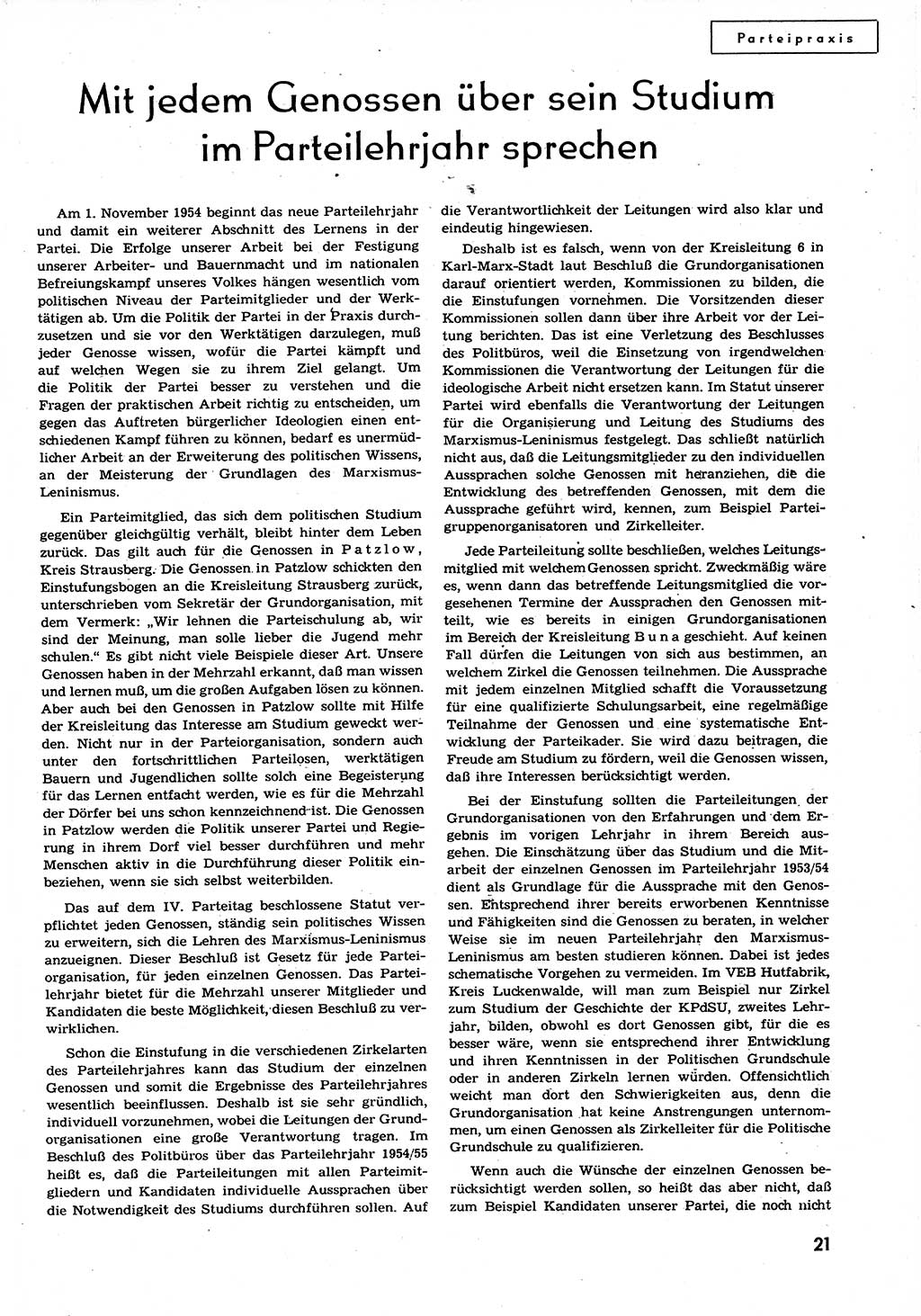 Neuer Weg (NW), Organ des Zentralkomitees (ZK) der SED (Sozialistische Einheitspartei Deutschlands) für alle Parteiarbeiter, 9. Jahrgang [Deutsche Demokratische Republik (DDR)] 1954, Heft 17/21 (NW ZK SED DDR 1954, H. 17/21)