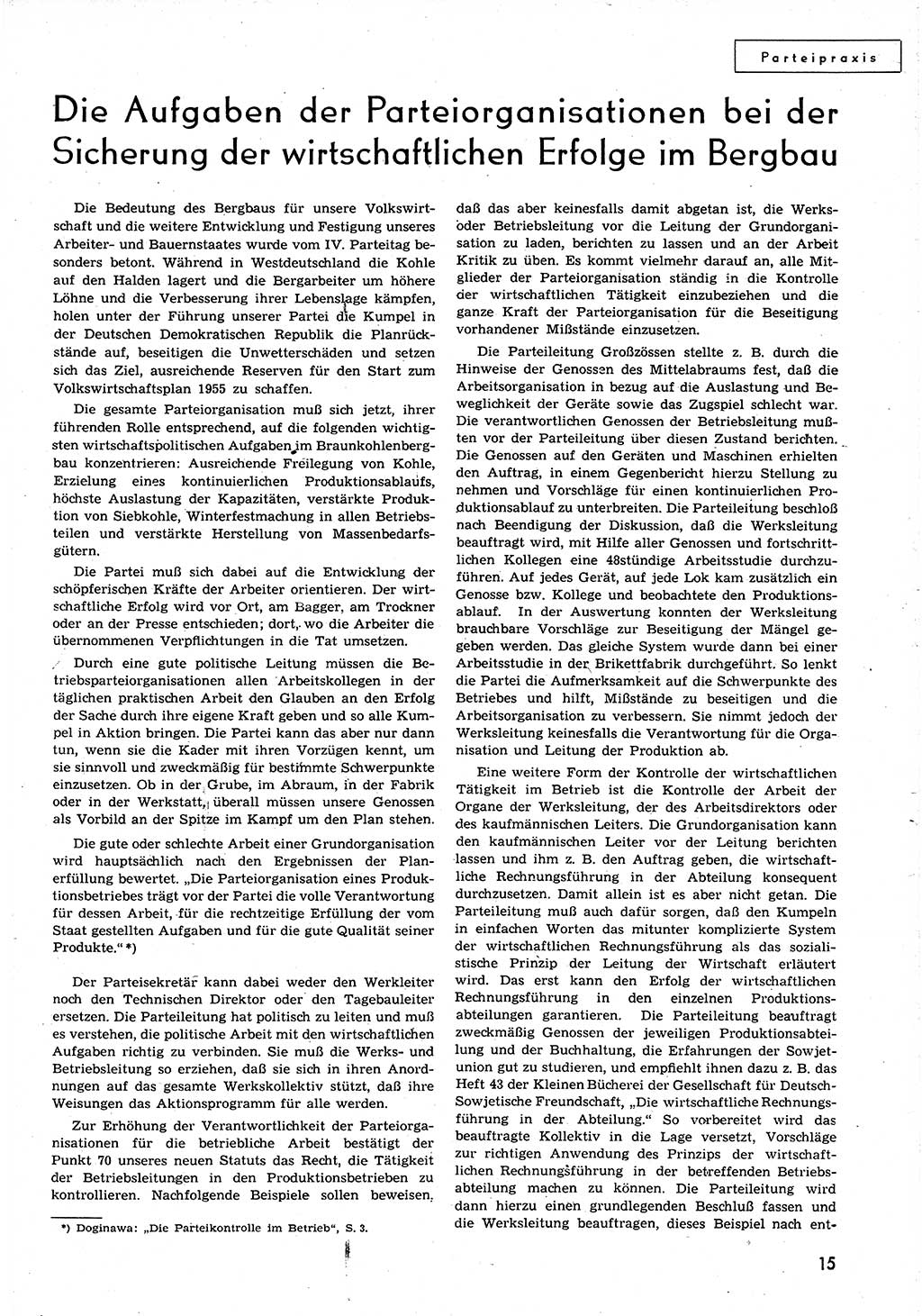 Neuer Weg (NW), Organ des Zentralkomitees (ZK) der SED (Sozialistische Einheitspartei Deutschlands) für alle Parteiarbeiter, 9. Jahrgang [Deutsche Demokratische Republik (DDR)] 1954, Heft 18/15 (NW ZK SED DDR 1954, H. 18/15)