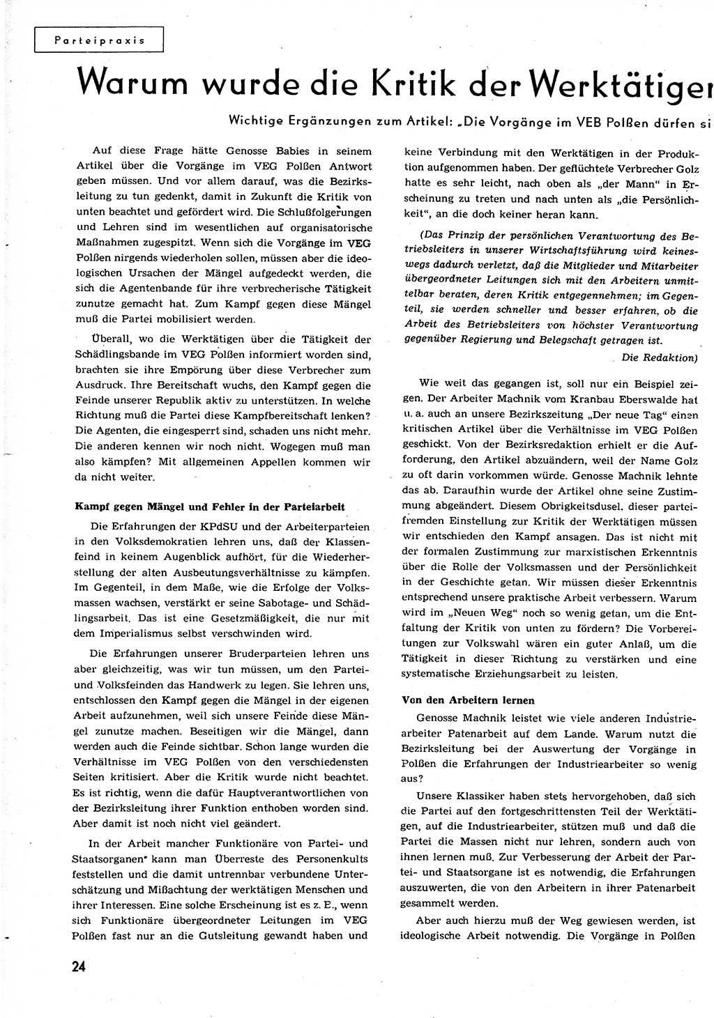 Neuer Weg (NW), Organ des Zentralkomitees (ZK) der SED (Sozialistische Einheitspartei Deutschlands) für alle Parteiarbeiter, 9. Jahrgang [Deutsche Demokratische Republik (DDR)] 1954, Heft 18/24 (NW ZK SED DDR 1954, H. 18/24)