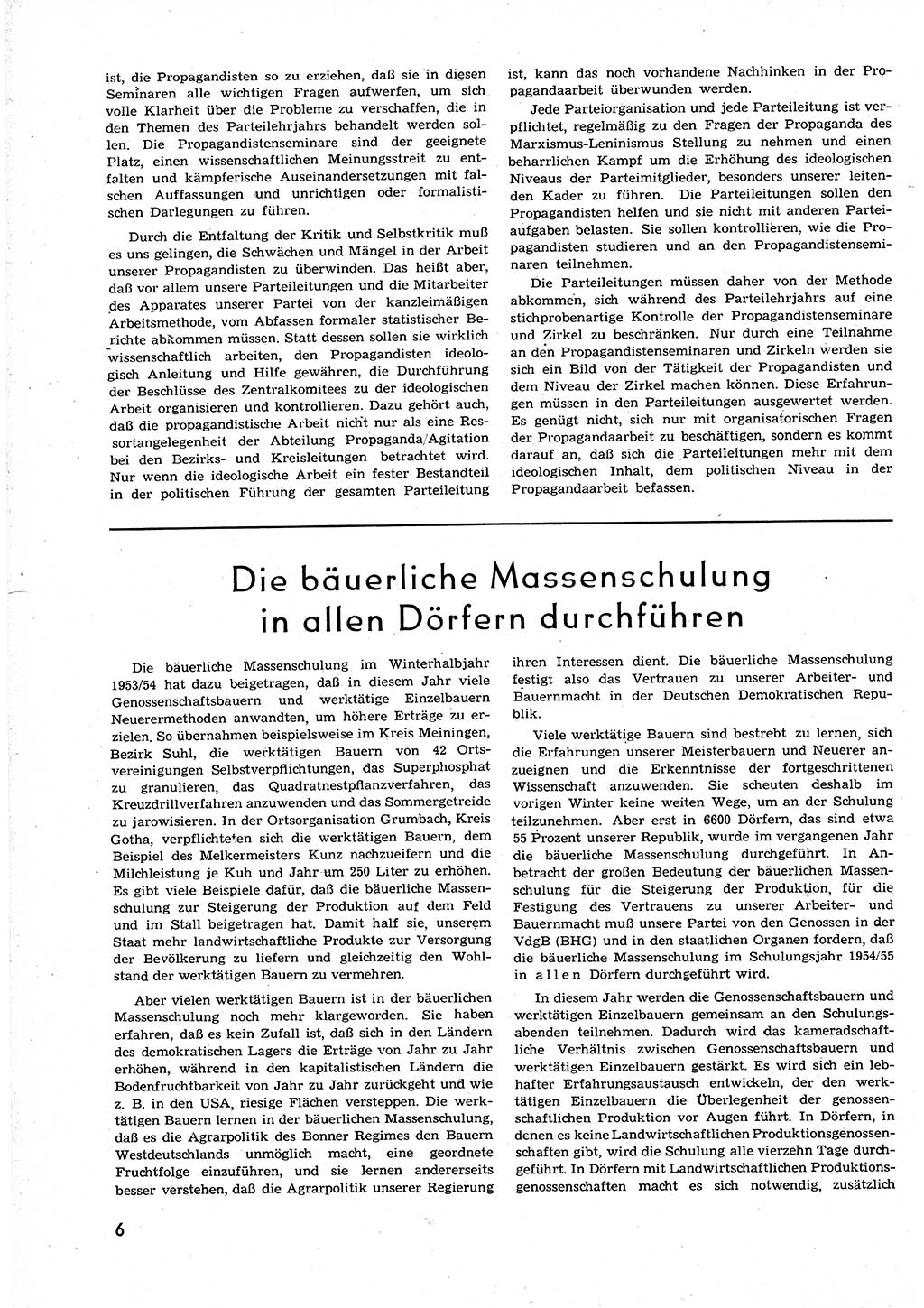 Neuer Weg (NW), Organ des Zentralkomitees (ZK) der SED (Sozialistische Einheitspartei Deutschlands) für alle Parteiarbeiter, 9. Jahrgang [Deutsche Demokratische Republik (DDR)] 1954, Heft 19/6 (NW ZK SED DDR 1954, H. 19/6)