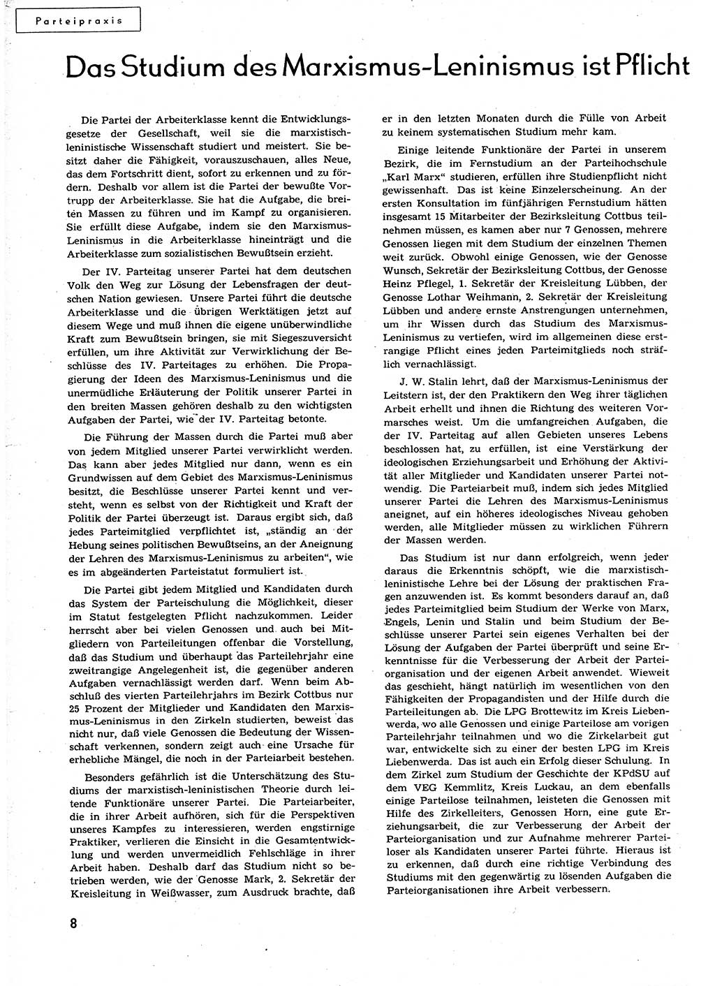 Neuer Weg (NW), Organ des Zentralkomitees (ZK) der SED (Sozialistische Einheitspartei Deutschlands) für alle Parteiarbeiter, 9. Jahrgang [Deutsche Demokratische Republik (DDR)] 1954, Heft 19/8 (NW ZK SED DDR 1954, H. 19/8)