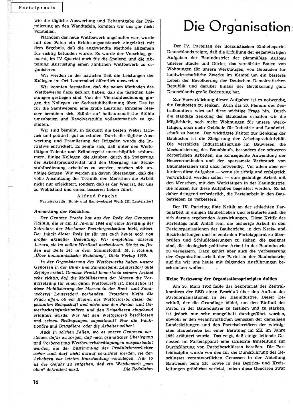 Neuer Weg (NW), Organ des Zentralkomitees (ZK) der SED (Sozialistische Einheitspartei Deutschlands) für alle Parteiarbeiter, 9. Jahrgang [Deutsche Demokratische Republik (DDR)] 1954, Heft 19/16 (NW ZK SED DDR 1954, H. 19/16)