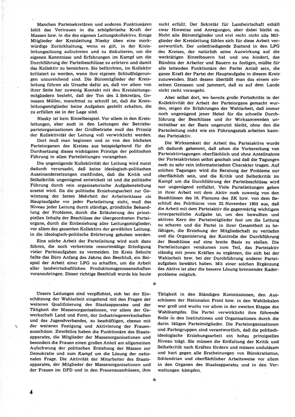 Neuer Weg (NW), Organ des Zentralkomitees (ZK) der SED (Sozialistische Einheitspartei Deutschlands) für alle Parteiarbeiter, 9. Jahrgang [Deutsche Demokratische Republik (DDR)] 1954, Heft 21/4 (NW ZK SED DDR 1954, H. 21/4)