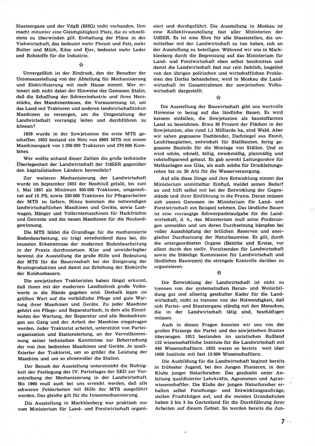 Neuer Weg (NW), Organ des Zentralkomitees (ZK) der SED (Sozialistische Einheitspartei Deutschlands) für alle Parteiarbeiter, 9. Jahrgang [Deutsche Demokratische Republik (DDR)] 1954, Heft 21/7 (NW ZK SED DDR 1954, H. 21/7)