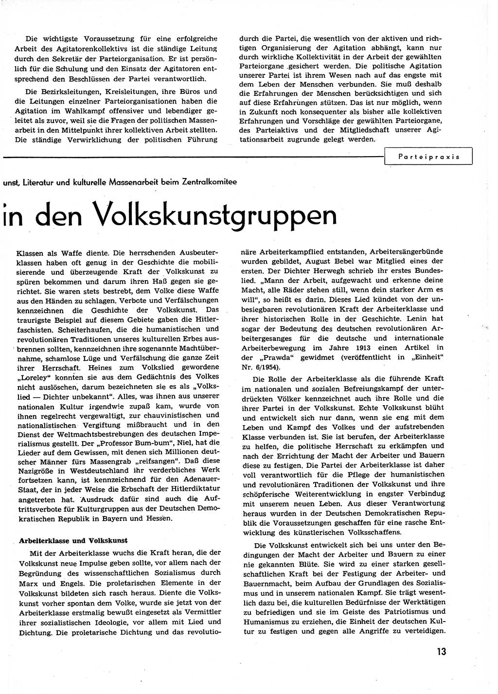 Neuer Weg (NW), Organ des Zentralkomitees (ZK) der SED (Sozialistische Einheitspartei Deutschlands) für alle Parteiarbeiter, 9. Jahrgang [Deutsche Demokratische Republik (DDR)] 1954, Heft 21/13 (NW ZK SED DDR 1954, H. 21/13)