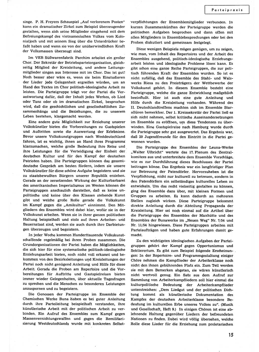 Neuer Weg (NW), Organ des Zentralkomitees (ZK) der SED (Sozialistische Einheitspartei Deutschlands) für alle Parteiarbeiter, 9. Jahrgang [Deutsche Demokratische Republik (DDR)] 1954, Heft 21/15 (NW ZK SED DDR 1954, H. 21/15)