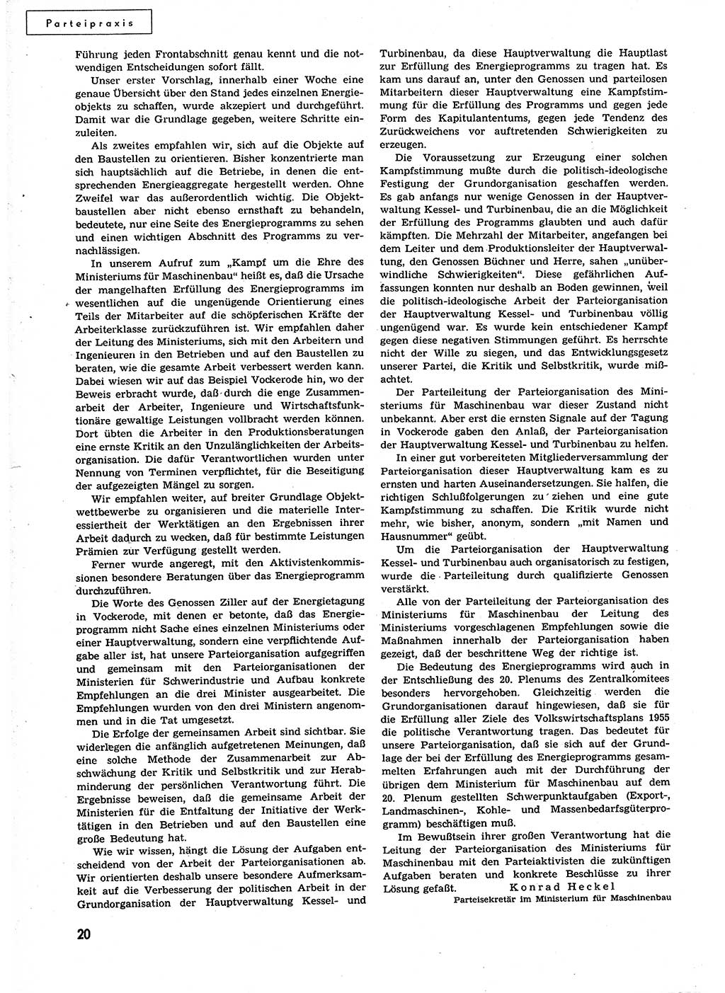 Neuer Weg (NW), Organ des Zentralkomitees (ZK) der SED (Sozialistische Einheitspartei Deutschlands) für alle Parteiarbeiter, 9. Jahrgang [Deutsche Demokratische Republik (DDR)] 1954, Heft 21/20 (NW ZK SED DDR 1954, H. 21/20)