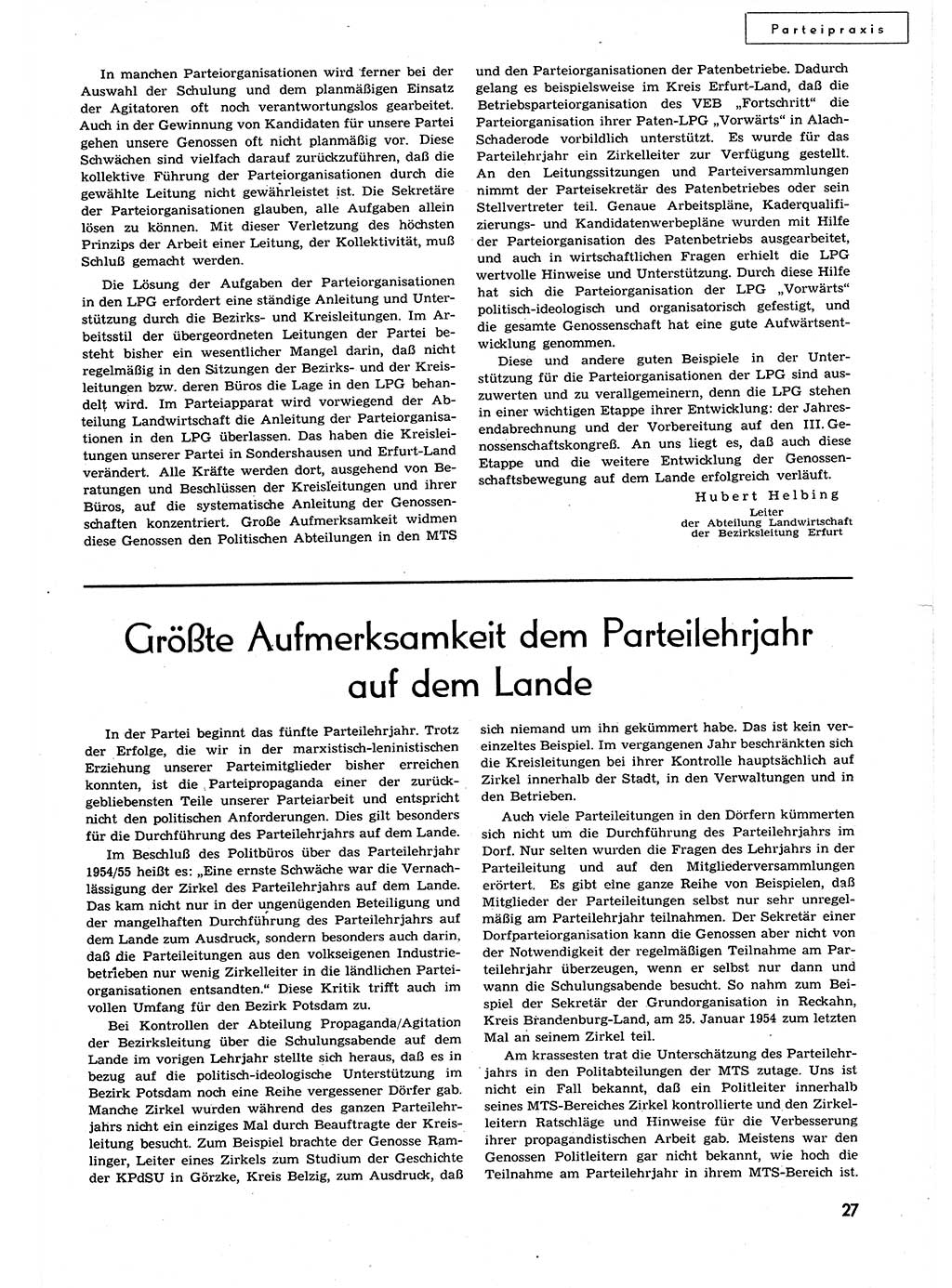 Neuer Weg (NW), Organ des Zentralkomitees (ZK) der SED (Sozialistische Einheitspartei Deutschlands) für alle Parteiarbeiter, 9. Jahrgang [Deutsche Demokratische Republik (DDR)] 1954, Heft 21/27 (NW ZK SED DDR 1954, H. 21/27)