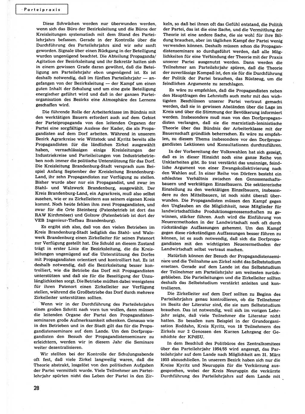 Neuer Weg (NW), Organ des Zentralkomitees (ZK) der SED (Sozialistische Einheitspartei Deutschlands) für alle Parteiarbeiter, 9. Jahrgang [Deutsche Demokratische Republik (DDR)] 1954, Heft 21/28 (NW ZK SED DDR 1954, H. 21/28)