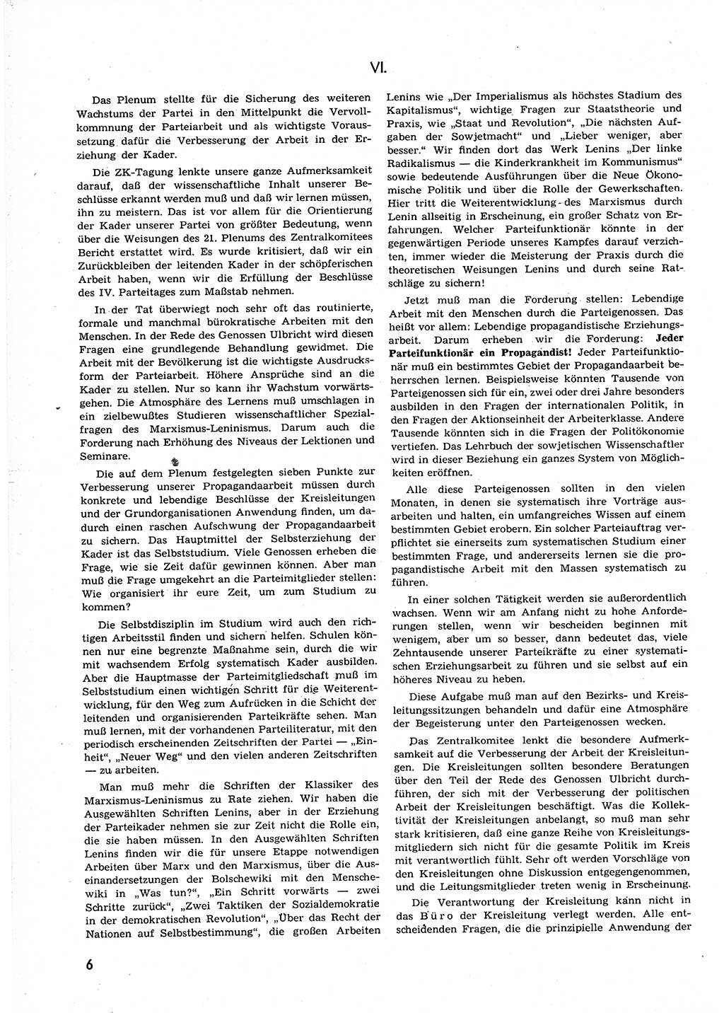 Neuer Weg (NW), Organ des Zentralkomitees (ZK) der SED (Sozialistische Einheitspartei Deutschlands) für alle Parteiarbeiter, 9. Jahrgang [Deutsche Demokratische Republik (DDR)] 1954, Heft 22/6 (NW ZK SED DDR 1954, H. 22/6)