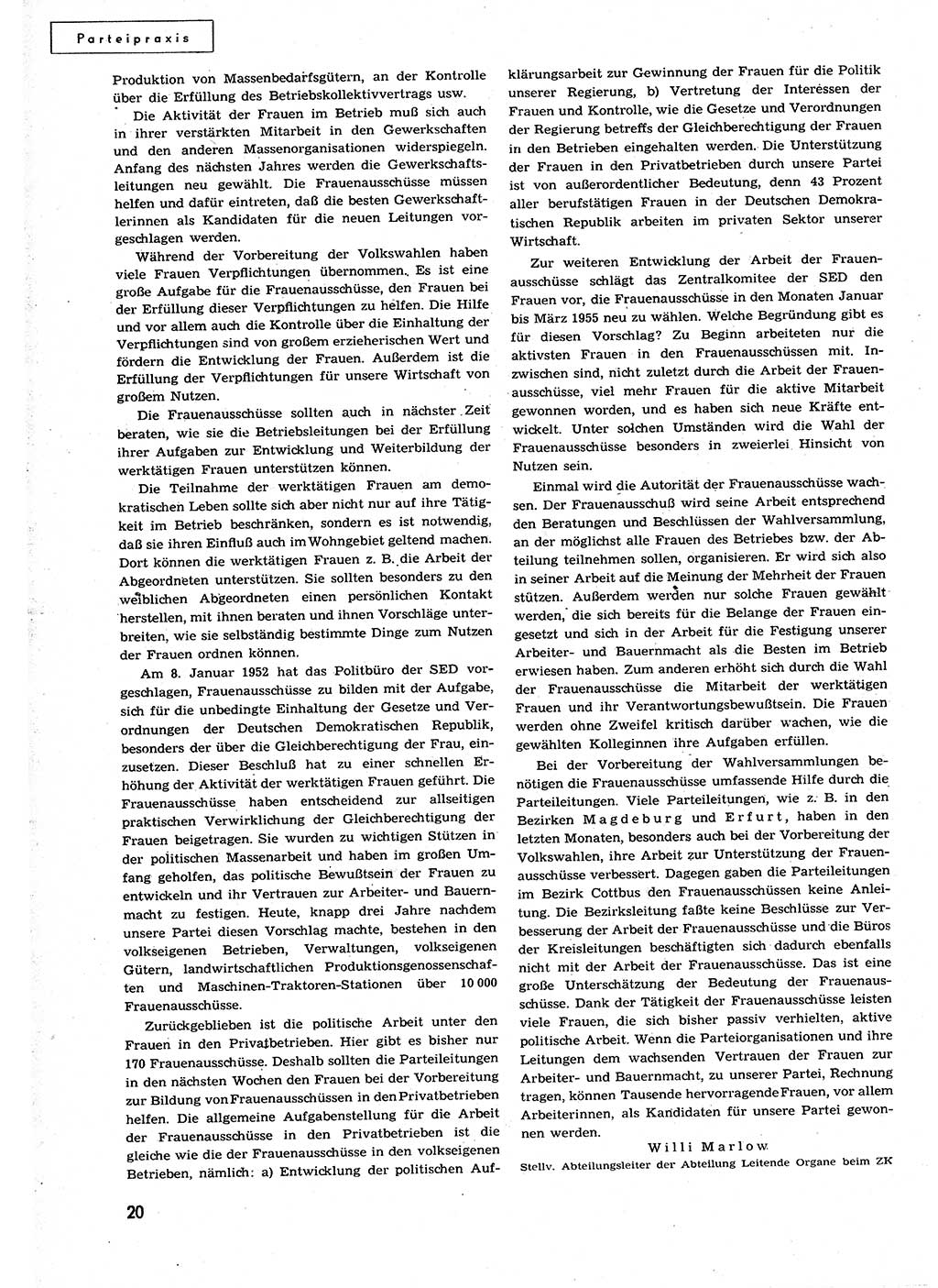 Neuer Weg (NW), Organ des Zentralkomitees (ZK) der SED (Sozialistische Einheitspartei Deutschlands) für alle Parteiarbeiter, 9. Jahrgang [Deutsche Demokratische Republik (DDR)] 1954, Heft 22/20 (NW ZK SED DDR 1954, H. 22/20)