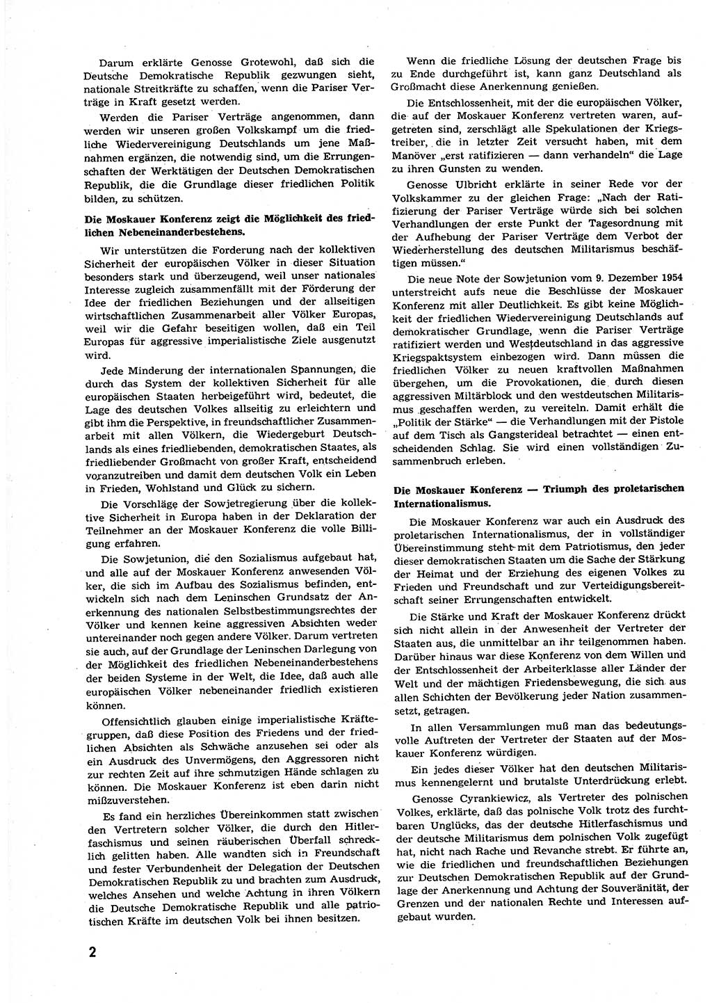 Neuer Weg (NW), Organ des Zentralkomitees (ZK) der SED (Sozialistische Einheitspartei Deutschlands) für alle Parteiarbeiter, 9. Jahrgang [Deutsche Demokratische Republik (DDR)] 1954, Heft 23/2 (NW ZK SED DDR 1954, H. 23/2)