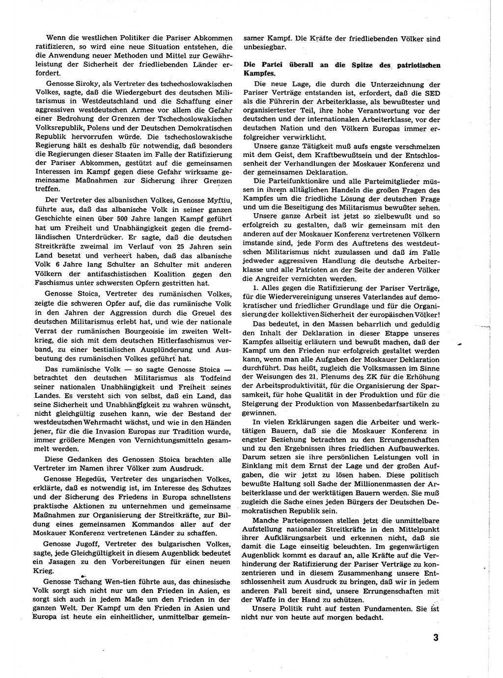 Neuer Weg (NW), Organ des Zentralkomitees (ZK) der SED (Sozialistische Einheitspartei Deutschlands) für alle Parteiarbeiter, 9. Jahrgang [Deutsche Demokratische Republik (DDR)] 1954, Heft 23/3 (NW ZK SED DDR 1954, H. 23/3)