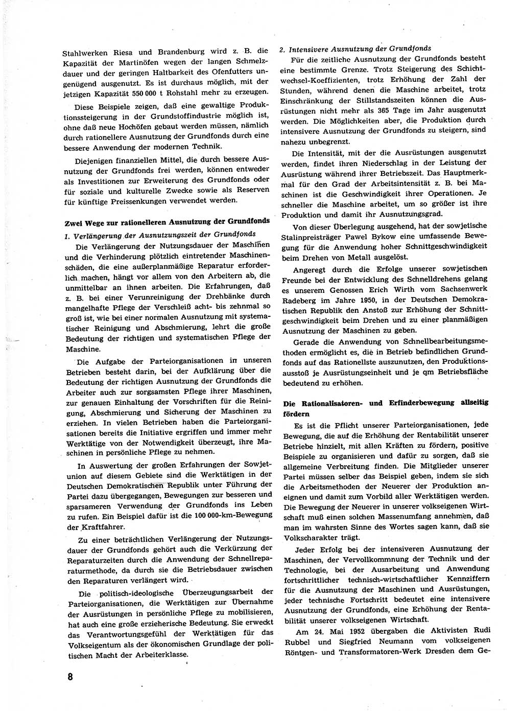 Neuer Weg (NW), Organ des Zentralkomitees (ZK) der SED (Sozialistische Einheitspartei Deutschlands) für alle Parteiarbeiter, 9. Jahrgang [Deutsche Demokratische Republik (DDR)] 1954, Heft 23/8 (NW ZK SED DDR 1954, H. 23/8)