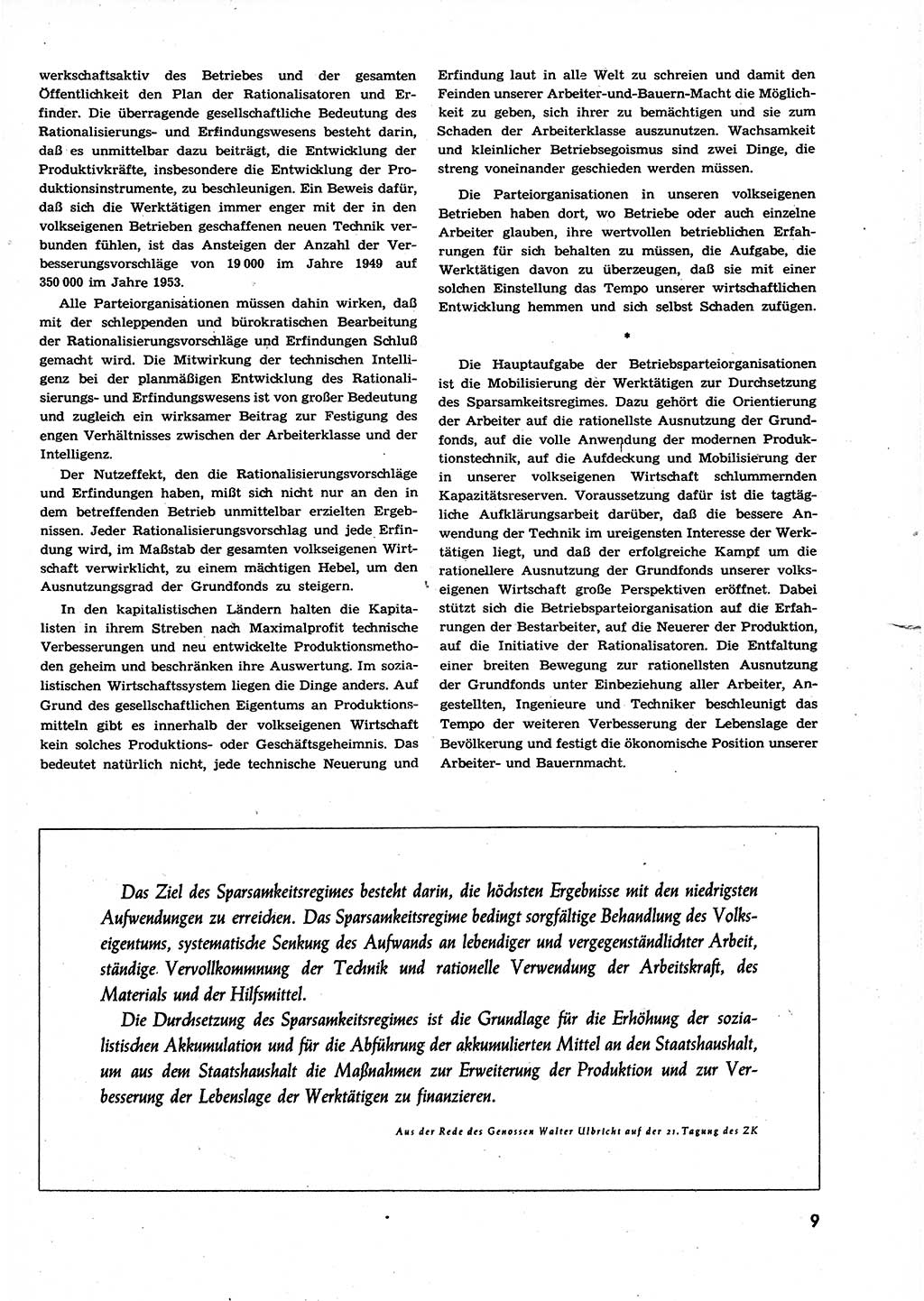 Neuer Weg (NW), Organ des Zentralkomitees (ZK) der SED (Sozialistische Einheitspartei Deutschlands) für alle Parteiarbeiter, 9. Jahrgang [Deutsche Demokratische Republik (DDR)] 1954, Heft 23/9 (NW ZK SED DDR 1954, H. 23/9)