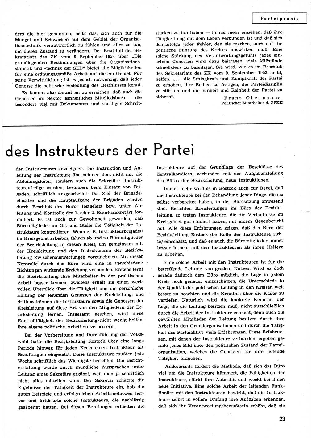 Neuer Weg (NW), Organ des Zentralkomitees (ZK) der SED (Sozialistische Einheitspartei Deutschlands) für alle Parteiarbeiter, 9. Jahrgang [Deutsche Demokratische Republik (DDR)] 1954, Heft 23/23 (NW ZK SED DDR 1954, H. 23/23)