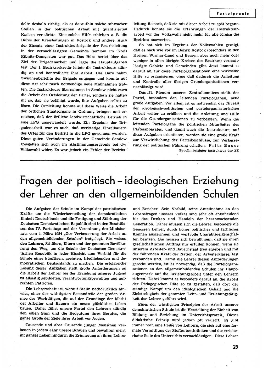 Neuer Weg (NW), Organ des Zentralkomitees (ZK) der SED (Sozialistische Einheitspartei Deutschlands) für alle Parteiarbeiter, 9. Jahrgang [Deutsche Demokratische Republik (DDR)] 1954, Heft 23/25 (NW ZK SED DDR 1954, H. 23/25)