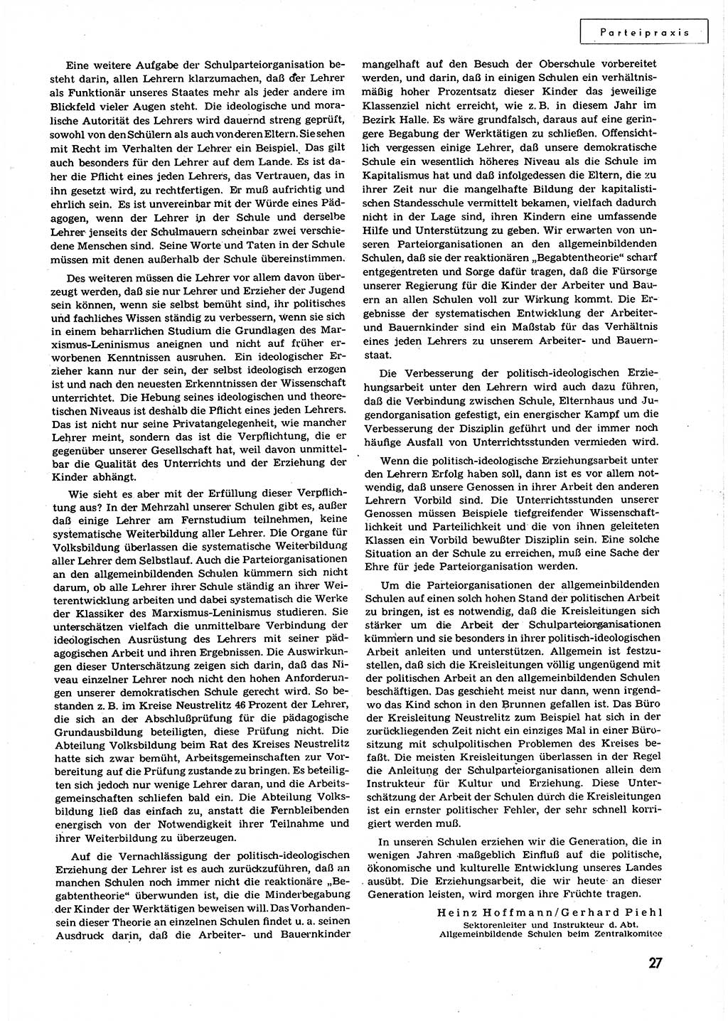 Neuer Weg (NW), Organ des Zentralkomitees (ZK) der SED (Sozialistische Einheitspartei Deutschlands) für alle Parteiarbeiter, 9. Jahrgang [Deutsche Demokratische Republik (DDR)] 1954, Heft 23/27 (NW ZK SED DDR 1954, H. 23/27)