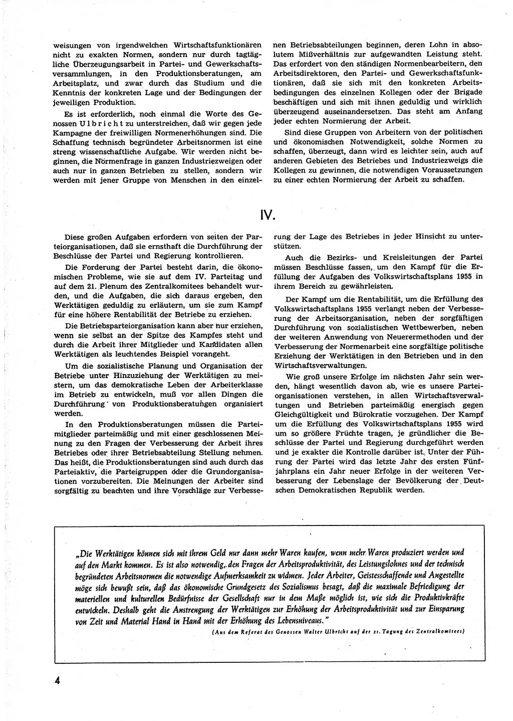Neuer Weg (NW), Organ des Zentralkomitees (ZK) der SED (Sozialistische Einheitspartei Deutschlands) für alle Parteiarbeiter, 9. Jahrgang [Deutsche Demokratische Republik (DDR)] 1954, Heft 24/4 (NW ZK SED DDR 1954, H. 24/4)