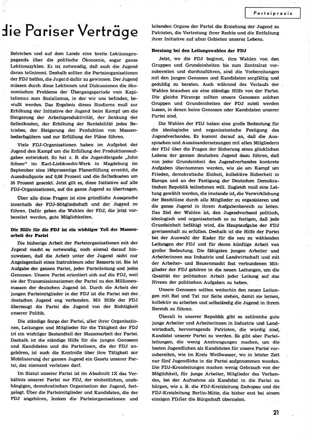 Neuer Weg (NW), Organ des Zentralkomitees (ZK) der SED (Sozialistische Einheitspartei Deutschlands) für alle Parteiarbeiter, 9. Jahrgang [Deutsche Demokratische Republik (DDR)] 1954, Heft 24/21 (NW ZK SED DDR 1954, H. 24/21)