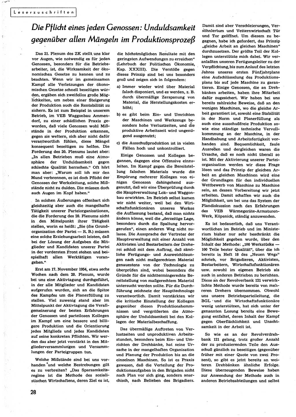 Neuer Weg (NW), Organ des Zentralkomitees (ZK) der SED (Sozialistische Einheitspartei Deutschlands) für alle Parteiarbeiter, 9. Jahrgang [Deutsche Demokratische Republik (DDR)] 1954, Heft 24/28 (NW ZK SED DDR 1954, H. 24/28)