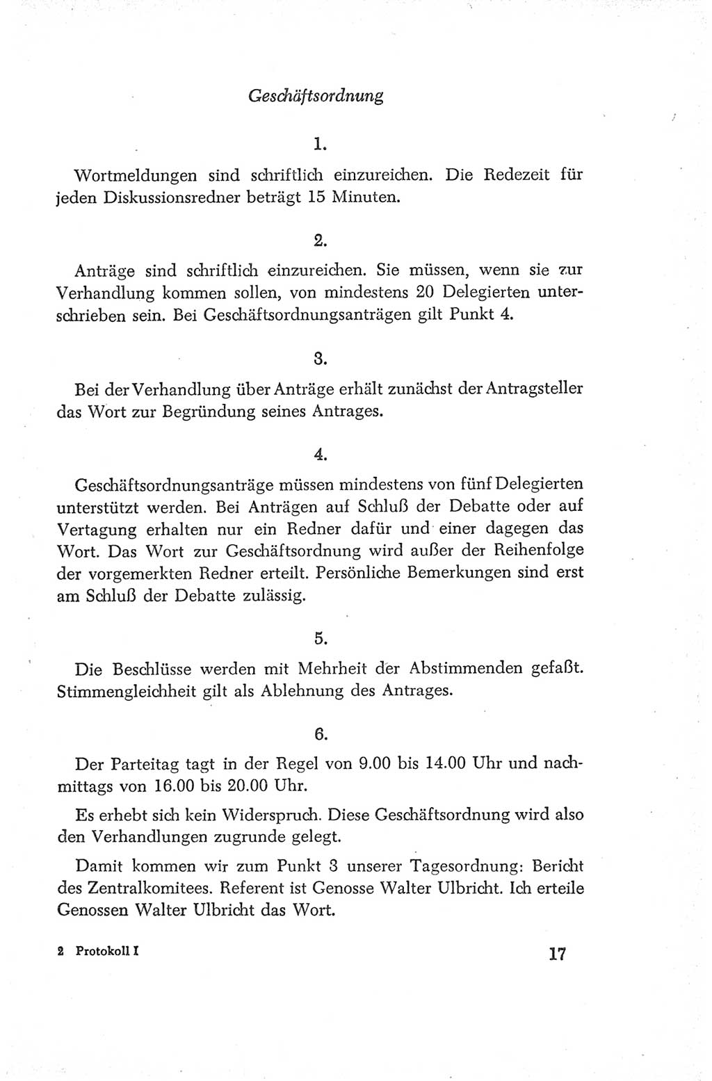 Protokoll der Verhandlungen des Ⅳ. Parteitages der Sozialistischen Einheitspartei Deutschlands (SED) [Deutsche Demokratische Republik (DDR)] 1954, Seite 17