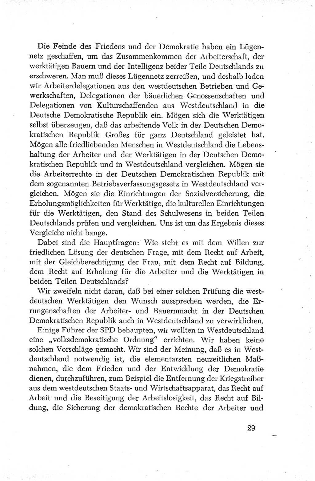 Protokoll der Verhandlungen des Ⅳ. Parteitages der Sozialistischen Einheitspartei Deutschlands (SED) [Deutsche Demokratische Republik (DDR)] 1954, Seite 29