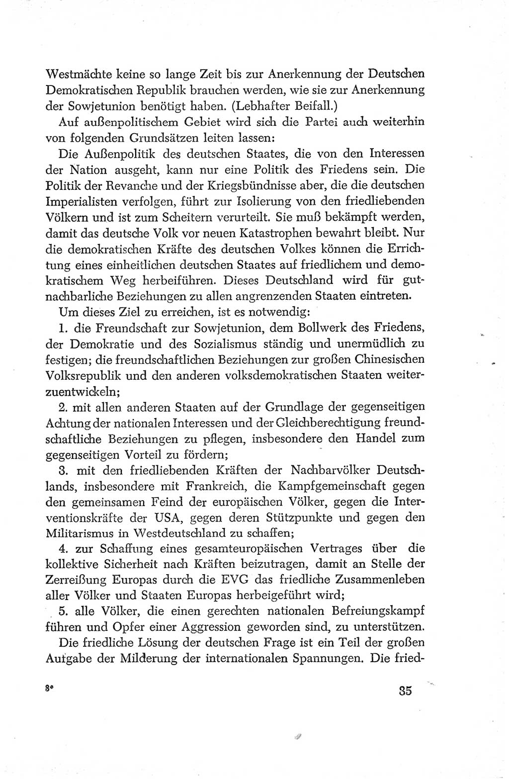 Protokoll der Verhandlungen des Ⅳ. Parteitages der Sozialistischen Einheitspartei Deutschlands (SED) [Deutsche Demokratische Republik (DDR)] 1954, Seite 35