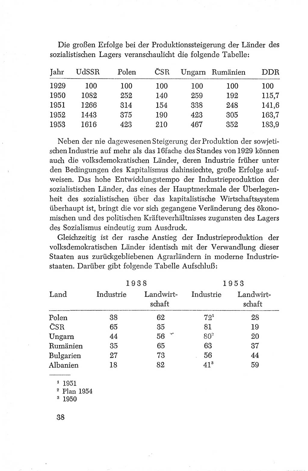 Protokoll der Verhandlungen des Ⅳ. Parteitages der Sozialistischen Einheitspartei Deutschlands (SED) [Deutsche Demokratische Republik (DDR)] 1954, Seite 38