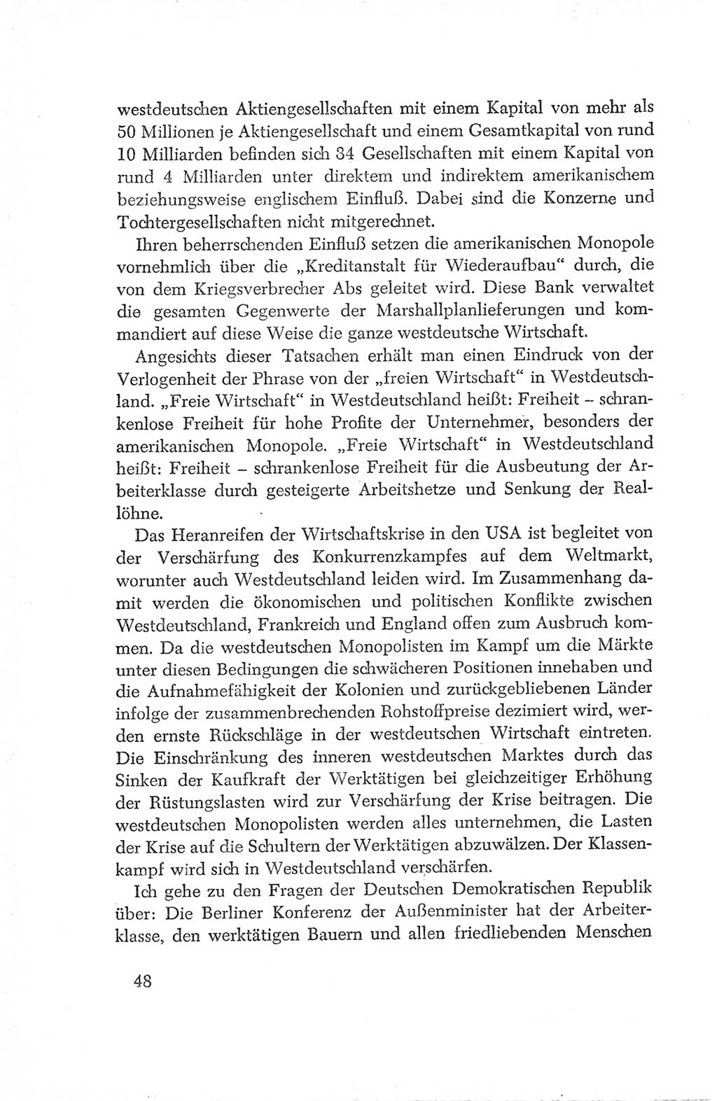 Protokoll der Verhandlungen des Ⅳ. Parteitages der Sozialistischen Einheitspartei Deutschlands (SED) [Deutsche Demokratische Republik (DDR)] 1954, Seite 48