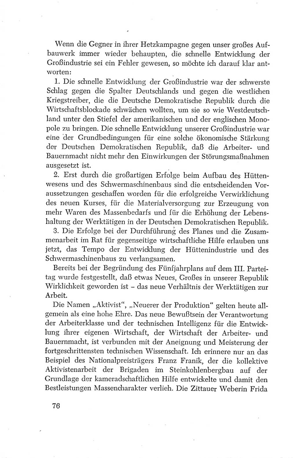 Protokoll der Verhandlungen des Ⅳ. Parteitages der Sozialistischen Einheitspartei Deutschlands (SED) [Deutsche Demokratische Republik (DDR)] 1954, Seite 76