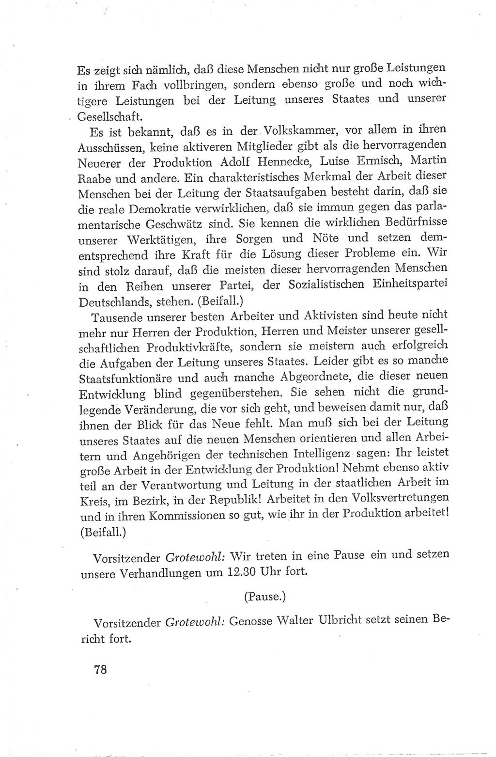 Protokoll der Verhandlungen des Ⅳ. Parteitages der Sozialistischen Einheitspartei Deutschlands (SED) [Deutsche Demokratische Republik (DDR)] 1954, Seite 78