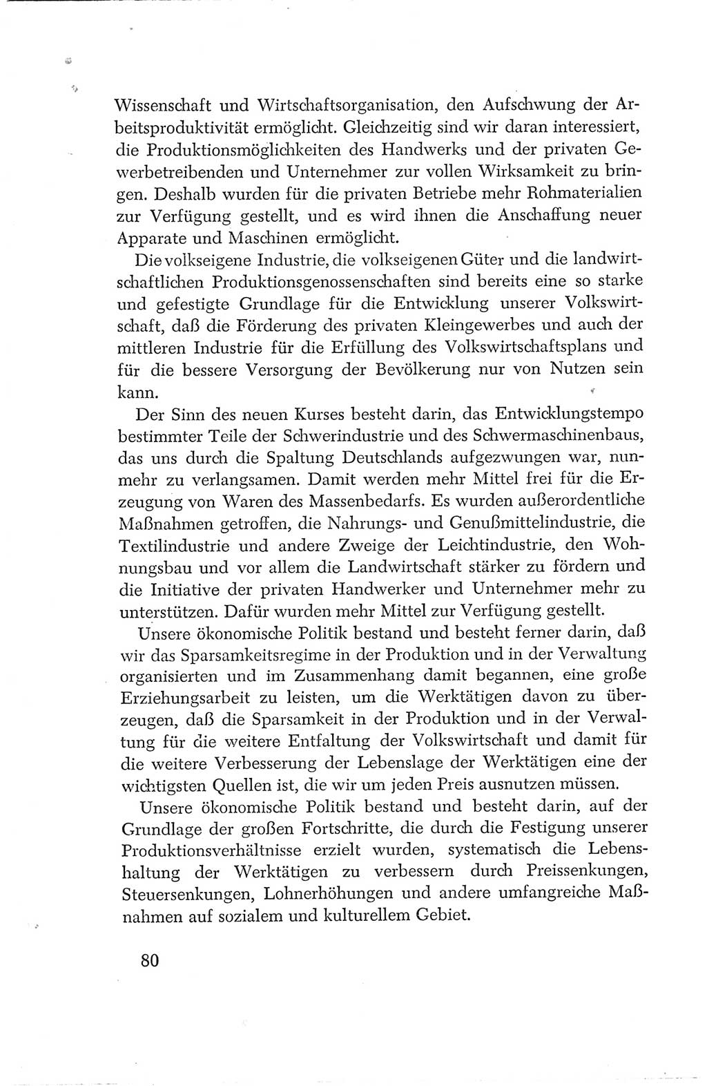Protokoll der Verhandlungen des Ⅳ. Parteitages der Sozialistischen Einheitspartei Deutschlands (SED) [Deutsche Demokratische Republik (DDR)] 1954, Seite 80