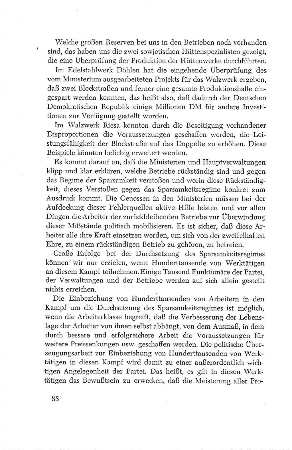 Protokoll der Verhandlungen des Ⅳ. Parteitages der Sozialistischen Einheitspartei Deutschlands (SED) [Deutsche Demokratische Republik (DDR)] 1954, Seite 88