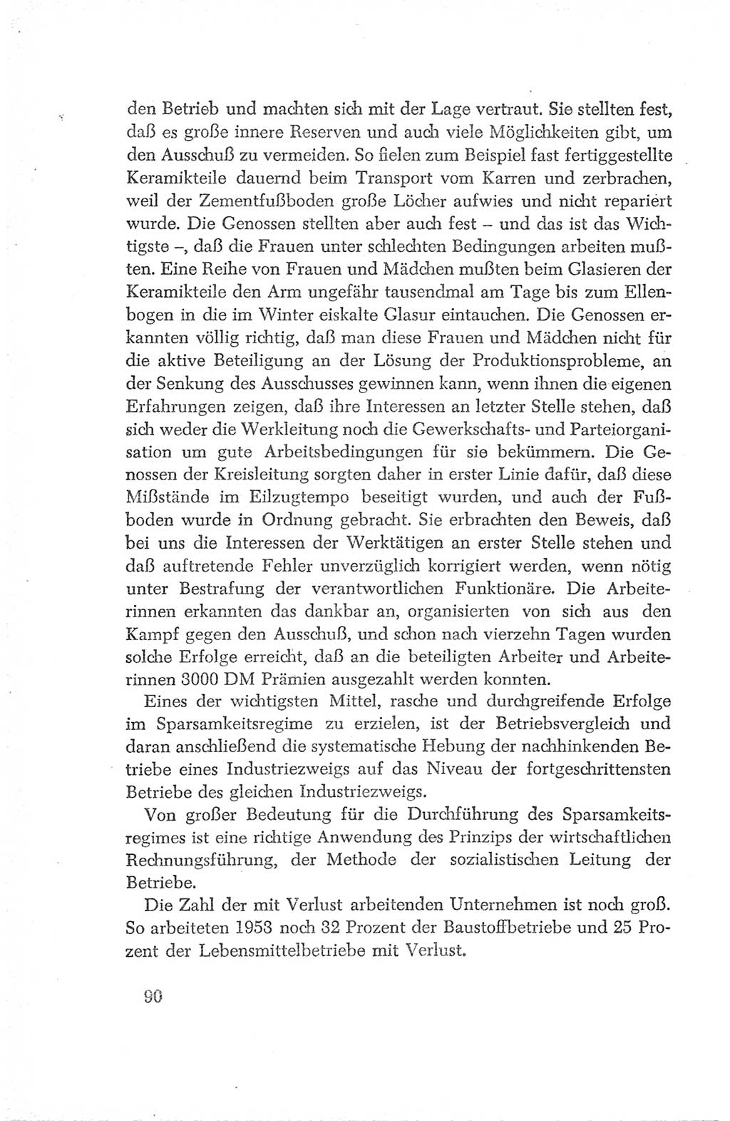 Protokoll der Verhandlungen des Ⅳ. Parteitages der Sozialistischen Einheitspartei Deutschlands (SED) [Deutsche Demokratische Republik (DDR)] 1954, Seite 90
