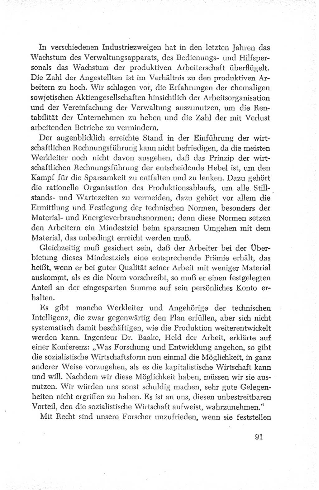 Protokoll der Verhandlungen des Ⅳ. Parteitages der Sozialistischen Einheitspartei Deutschlands (SED) [Deutsche Demokratische Republik (DDR)] 1954, Seite 91