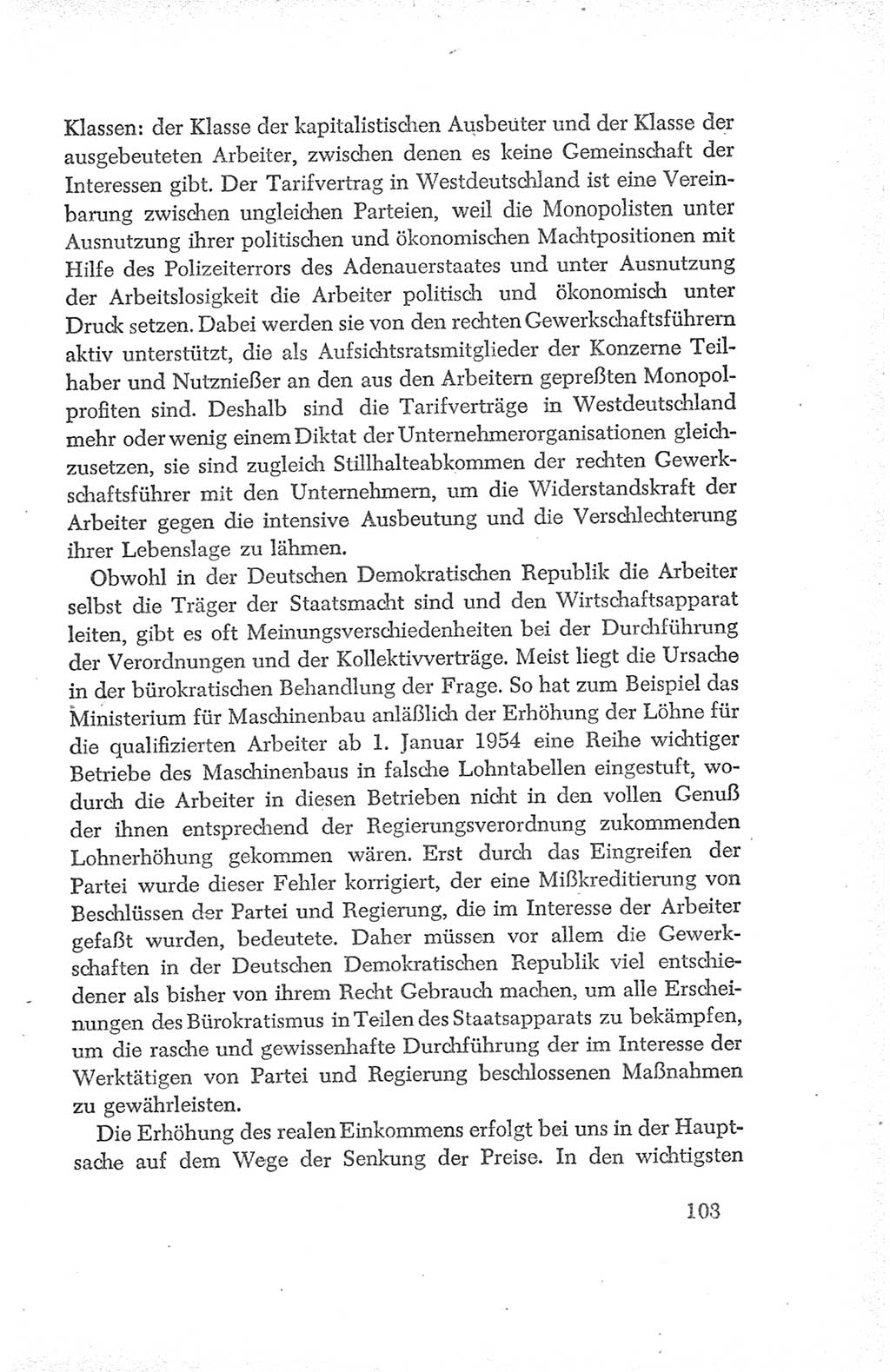 Protokoll der Verhandlungen des Ⅳ. Parteitages der Sozialistischen Einheitspartei Deutschlands (SED) [Deutsche Demokratische Republik (DDR)] 1954, Seite 103