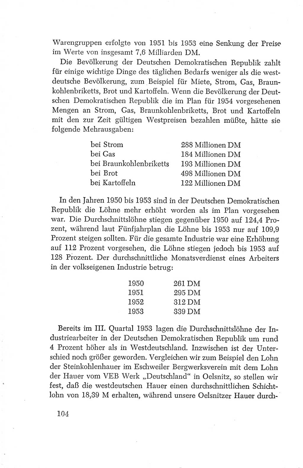 Protokoll der Verhandlungen des Ⅳ. Parteitages der Sozialistischen Einheitspartei Deutschlands (SED) [Deutsche Demokratische Republik (DDR)] 1954, Seite 104