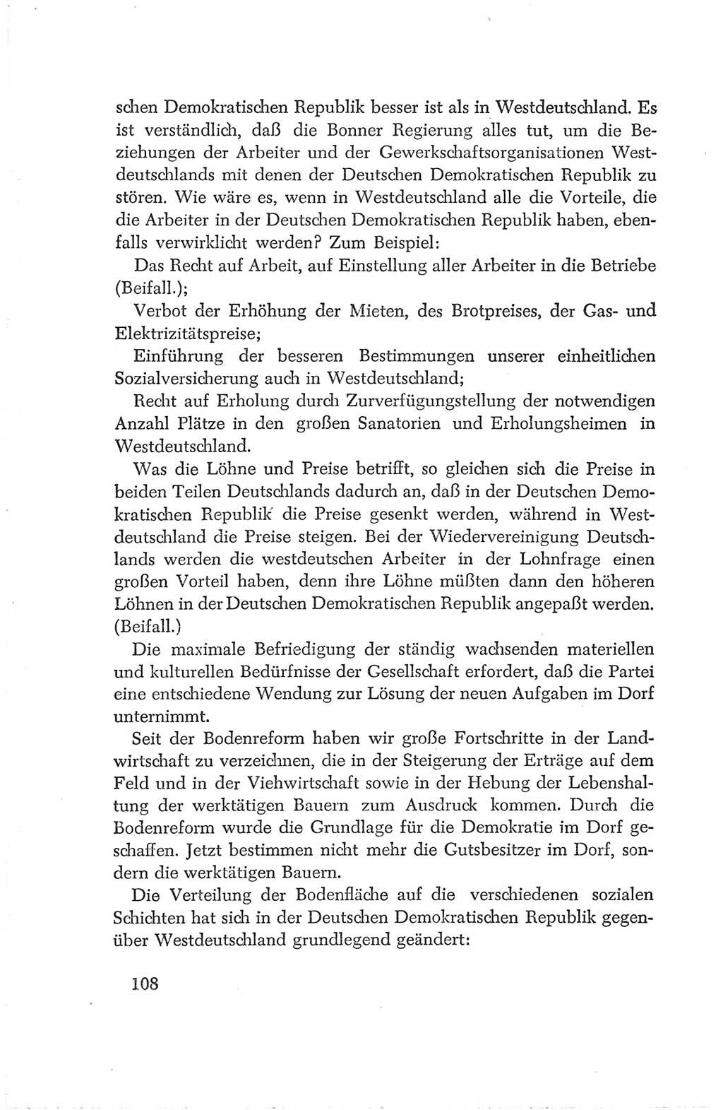 Protokoll der Verhandlungen des Ⅳ. Parteitages der Sozialistischen Einheitspartei Deutschlands (SED) [Deutsche Demokratische Republik (DDR)] 1954, Seite 108