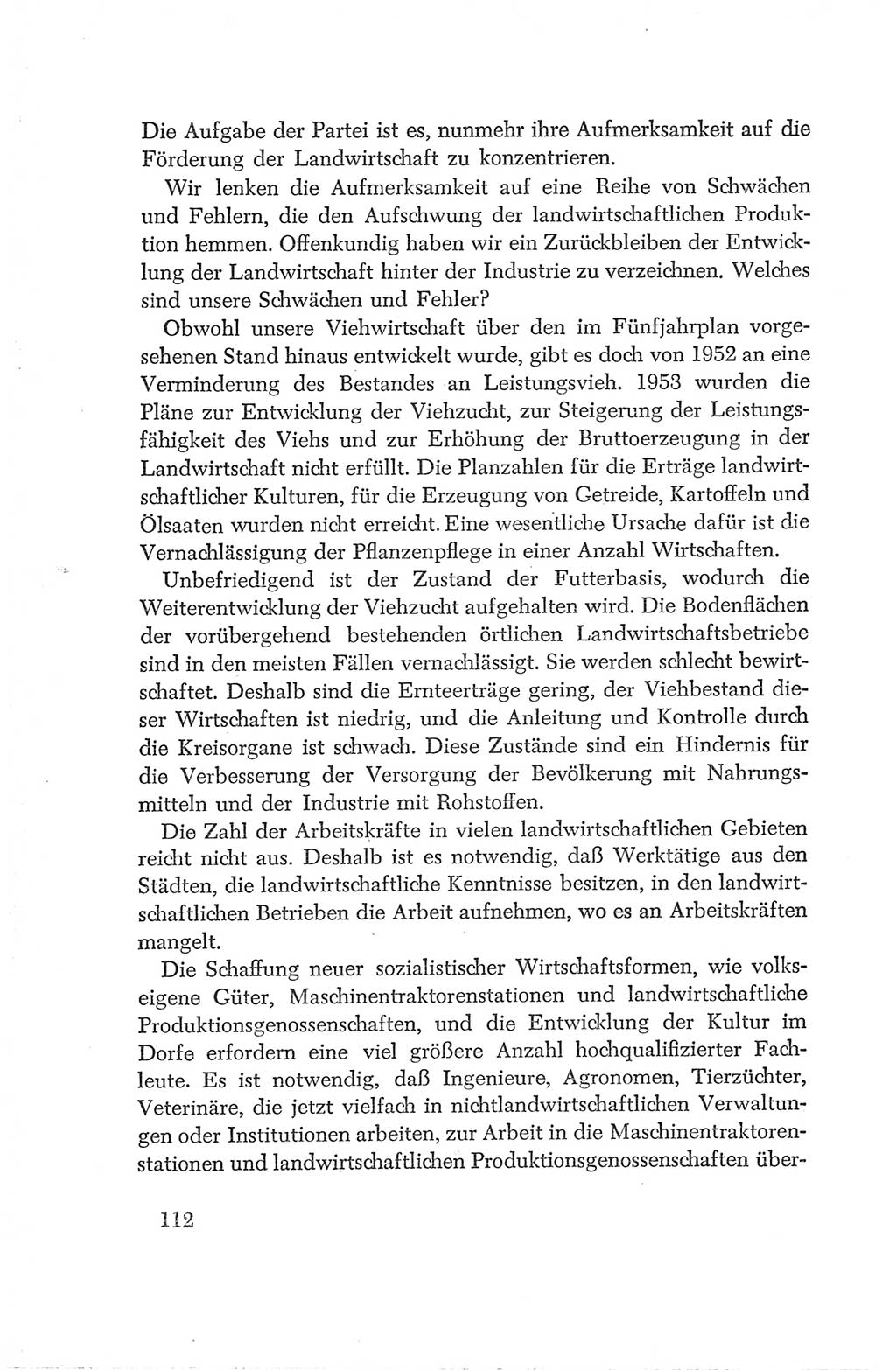 Protokoll der Verhandlungen des Ⅳ. Parteitages der Sozialistischen Einheitspartei Deutschlands (SED) [Deutsche Demokratische Republik (DDR)] 1954, Seite 112