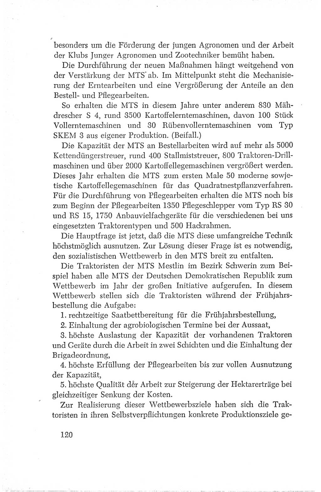 Protokoll der Verhandlungen des Ⅳ. Parteitages der Sozialistischen Einheitspartei Deutschlands (SED) [Deutsche Demokratische Republik (DDR)] 1954, Seite 120