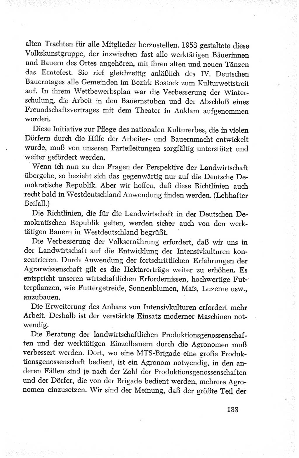 Protokoll der Verhandlungen des Ⅳ. Parteitages der Sozialistischen Einheitspartei Deutschlands (SED) [Deutsche Demokratische Republik (DDR)] 1954, Seite 133
