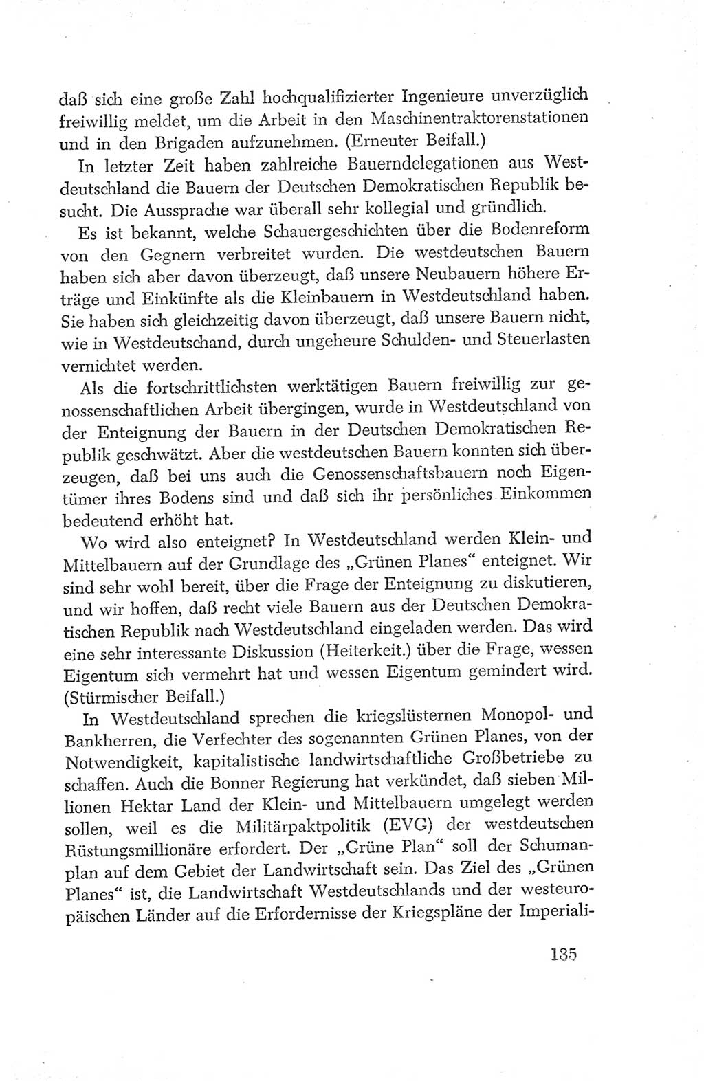 Protokoll der Verhandlungen des Ⅳ. Parteitages der Sozialistischen Einheitspartei Deutschlands (SED) [Deutsche Demokratische Republik (DDR)] 1954, Seite 135