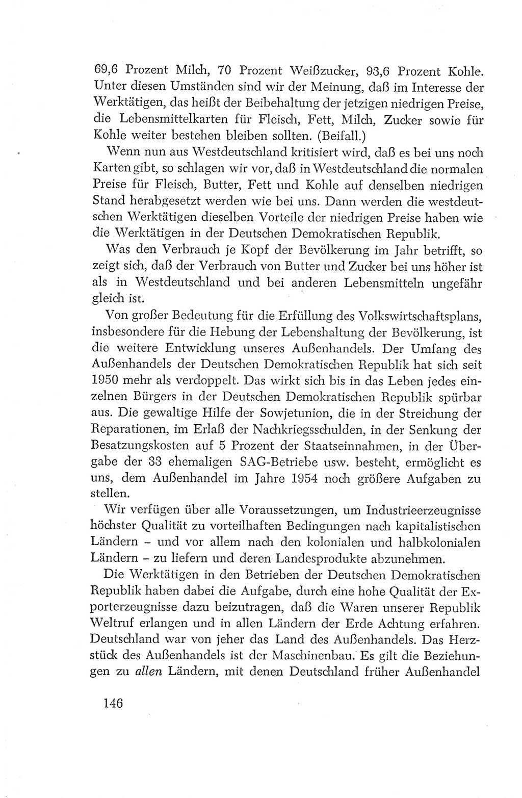 Protokoll der Verhandlungen des Ⅳ. Parteitages der Sozialistischen Einheitspartei Deutschlands (SED) [Deutsche Demokratische Republik (DDR)] 1954, Seite 146