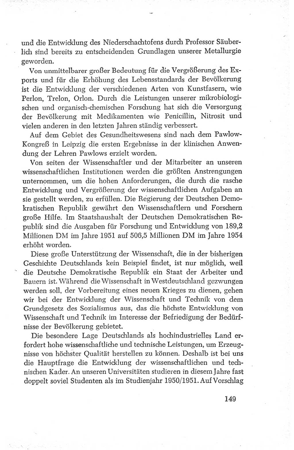Protokoll der Verhandlungen des Ⅳ. Parteitages der Sozialistischen Einheitspartei Deutschlands (SED) [Deutsche Demokratische Republik (DDR)] 1954, Seite 149