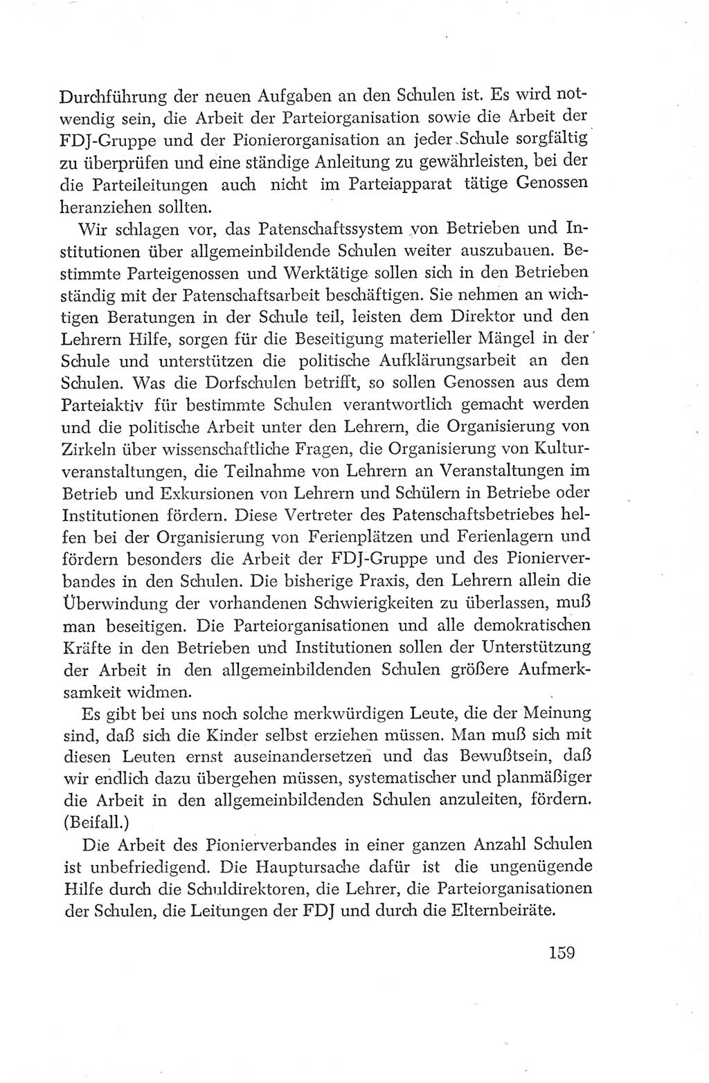 Protokoll der Verhandlungen des Ⅳ. Parteitages der Sozialistischen Einheitspartei Deutschlands (SED) [Deutsche Demokratische Republik (DDR)] 1954, Seite 159