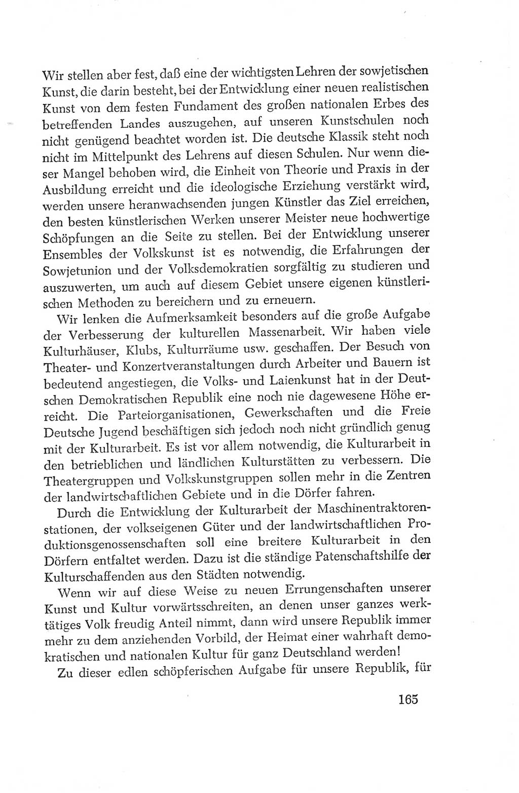 Protokoll der Verhandlungen des Ⅳ. Parteitages der Sozialistischen Einheitspartei Deutschlands (SED) [Deutsche Demokratische Republik (DDR)] 1954, Seite 165