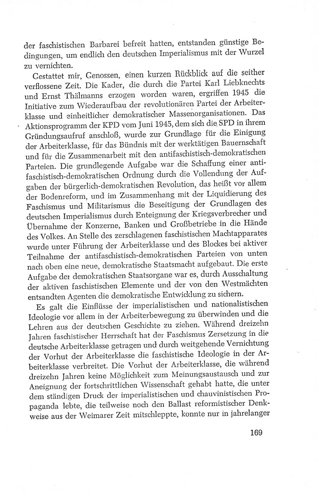Protokoll der Verhandlungen des Ⅳ. Parteitages der Sozialistischen Einheitspartei Deutschlands (SED) [Deutsche Demokratische Republik (DDR)] 1954, Seite 169
